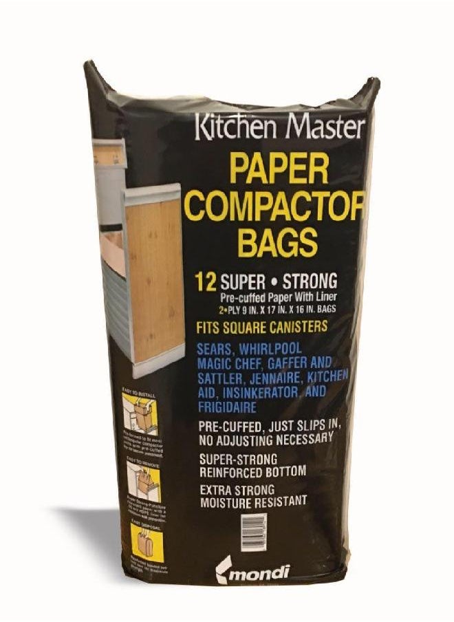 MONDE BAGS USA Kitchen Master Super Strong Compactor Bags Pre Cuffed (12 Pack)  - Image 3