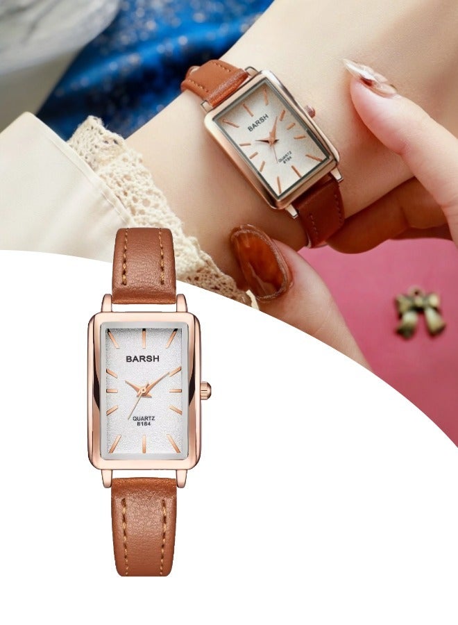 Barsh Women's Leather Strap Quartz Watch - Image 1