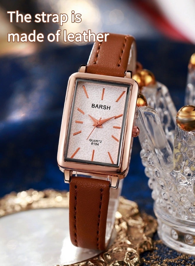 Barsh Women's Leather Strap Quartz Watch - Image 2