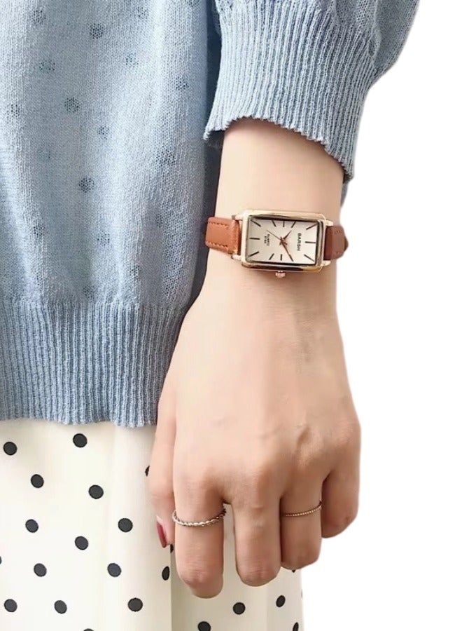 Barsh Women's Leather Strap Quartz Watch - Image 4