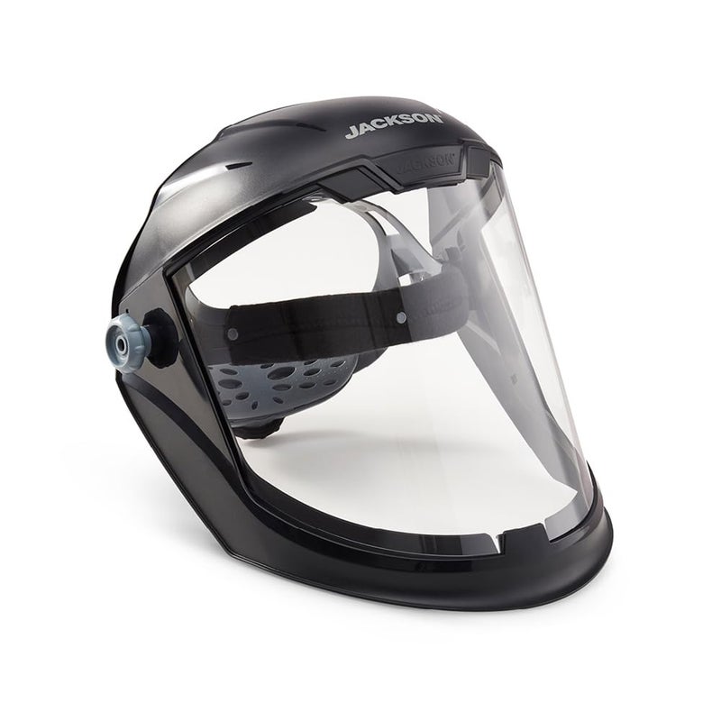 Jackson Safety درع وجه جاكسون سيفتي خفيف الوزن MAXVIEW - قناع مع رأس قابل للتعديل بسرعة 370، ANSI Z87.1، للعمل، الطحن، القطع - غير مطلي - لون شفاف - Image 1