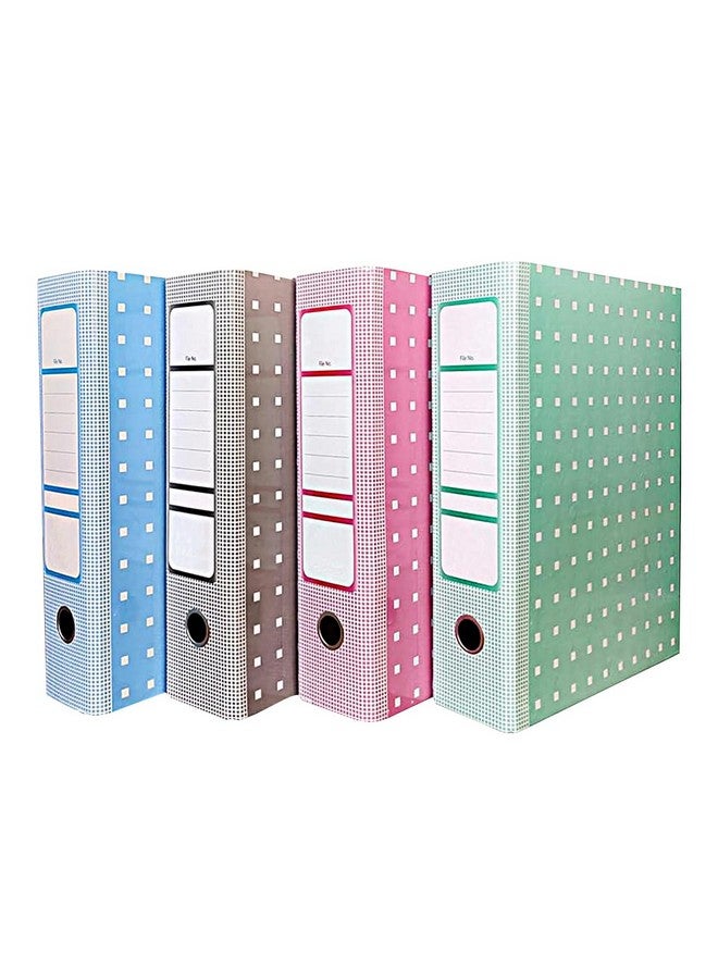 Shopper52 Shopper52 Cardboard Office Lever Arch File/Clip Box File Folder Cover A4 Size Ring Binder Best for Document, Certificate - FILE-123-BOX (FILE-123-BOX (Pack of 4))  - Image 1