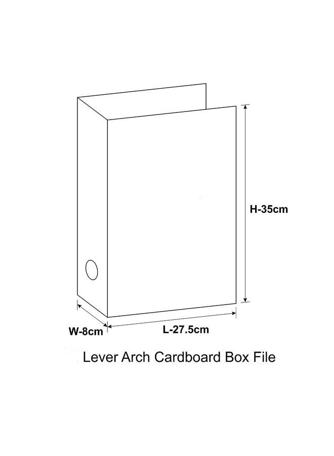 Shopper52 Shopper52 Cardboard Office Lever Arch File/Clip Box File Folder Cover A4 Size Ring Binder Best for Document, Certificate - FILE-123-BOX (FILE-123-BOX (Pack of 4))  - Image 4