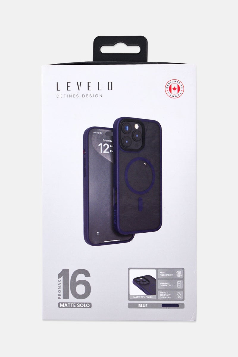 LEVELO iPhone 16 Pro Max Magsafe Matte Protective Case, Navy - Image 4