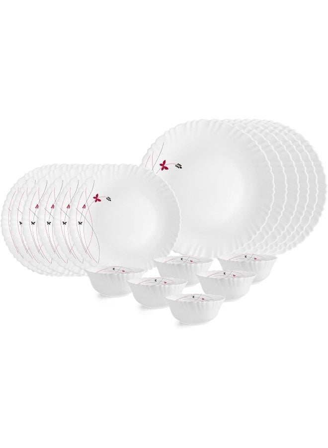 Cello طقم عشاء سيلو أوبالوير دازل لوش فييستا، 18 قطعة، أبيض - Image 1