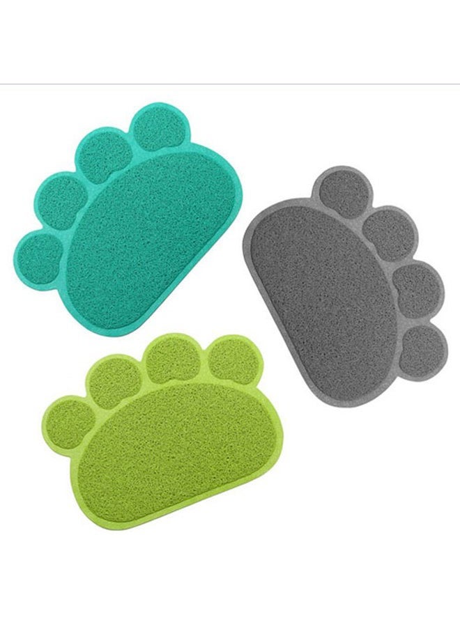 JOYJULY PVC Pet Dog Cat Puppy Kitten Dish Bowl Food Water Placemat Mat Paw Shape - Image 4