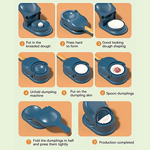 Retailio 2 in 1 Dumpling Maker Ghughra Momos Maker Machine, Dumpling Skin Press Mould for Gujiya Ghughra Momos Making,Dumpling Maker Mould Machine, Kitchen Dumpling Making Tool with Dumpling Puri Maker - Image 4