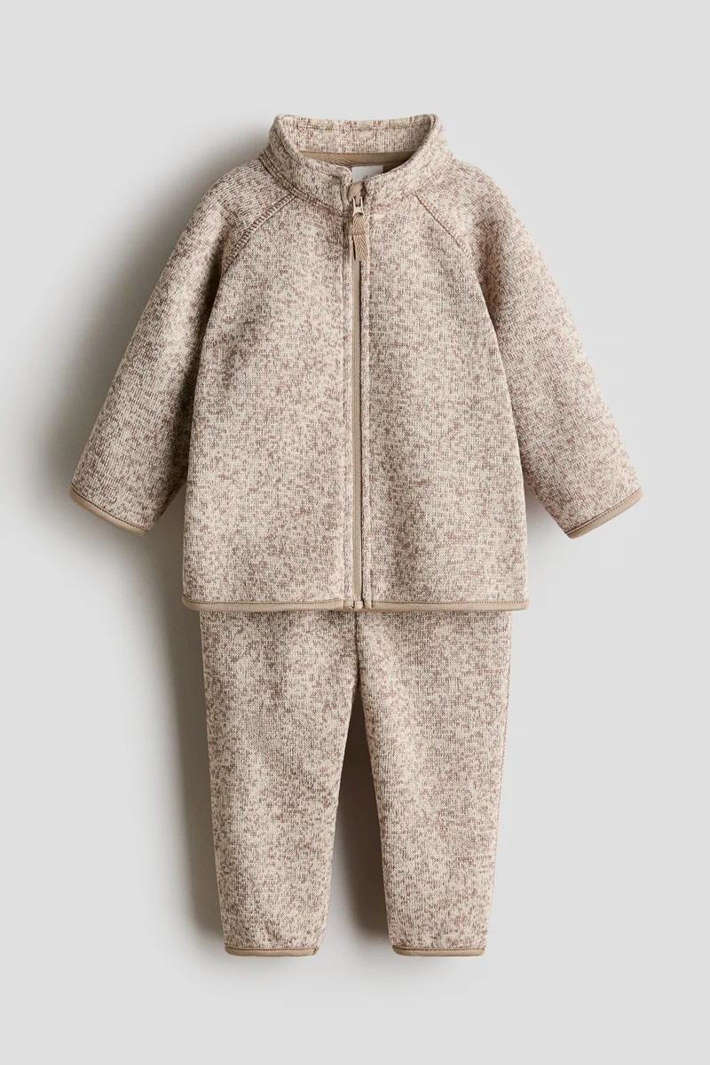 H&M 2-piece knitted fleece set
