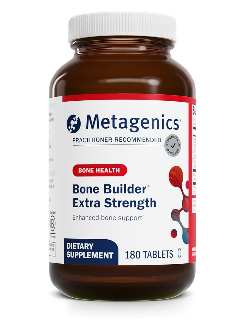 ميتاجينكس مكمل الكالسيوم ذو القوة الإضافية من Bone Builder يدعم صحة العظام، 180 قرصًا، 60 حصة
