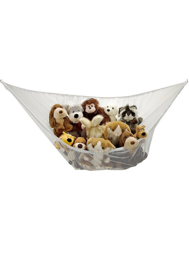 Handy Laundry Jumbo Toy Hammock White Organize Stuffed Animals & Children'S Toys With This Mesh Hammock Great Decor Neatly Organizing Kid'S Toys And Stuffed Animals Expands To 5.5 Feet (2 Pack)  - Image 2