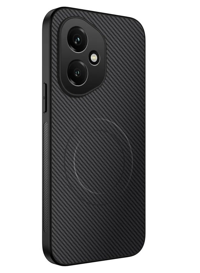 for  Honor 400 Case, Premium Twill Texture Magnetic  Case, Raised Camera Lens Protection，Military Grade，Fashion Shockproof Cover for Honor 400 ，Comfortable Touch，Black - Image 1