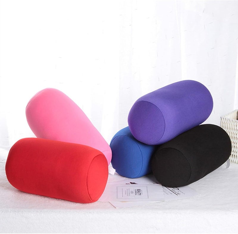 Microbead Back Cushion Roll Throw Pillow Comfy Bean Bag Pillow Travel Home Sleep Neck Support Comfortable for Travel Airplane Car Sofa Bed - Image 4
