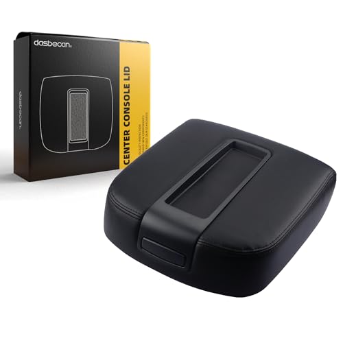 Dasbecan غطاء مسند الذراع لكونسول الوسط من داسبيكان متوافق مع شيفروليه أفالانش 2007-2014، شيفروليه سيلفرادو 1500 2500، شيفروليه سوبربان 1500 2500، جي إم سي يوكون، سييرا 2500HD 3500HD (أسود) - Image 1