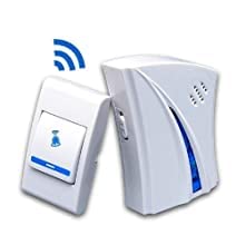 Ronest Wireless Door Bell for Home Office with LED Light 100 Feet Operating Range 15 Ringtones High Volume Sound 1 Receiver and Waterproof 1 Push Button with Battry Cell - Image 2