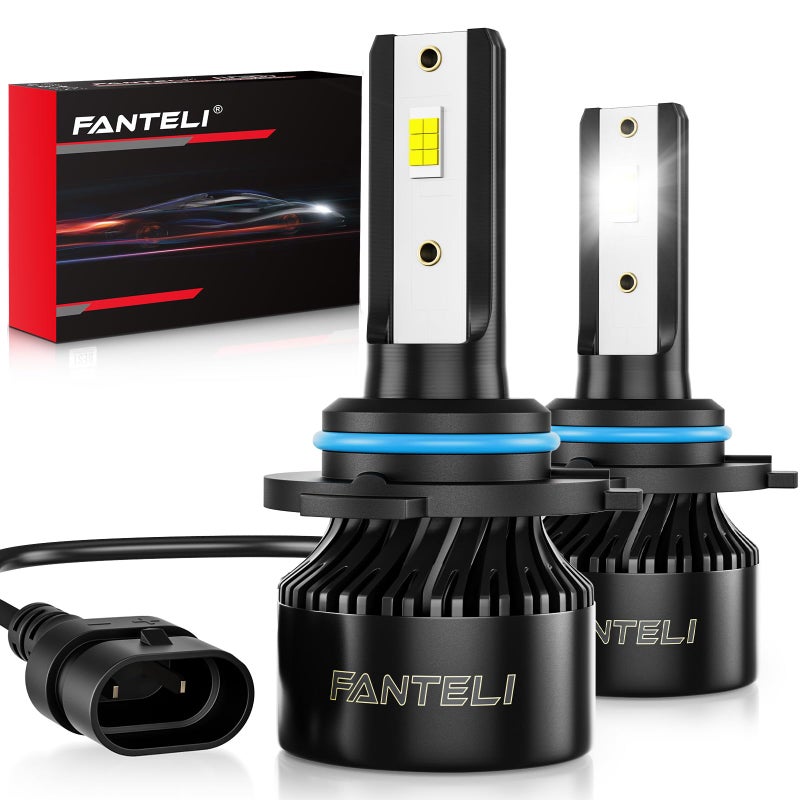 FANTELI ðŸ«ðŸ¢ðŸ¢ðŸ¨/ð–§ð–¡ðŸ¦ Bulbs Low Beam 6500K Cool White 40000LM 900% Brightness, 1:1 Size Plug and Play with Cooling Fan IP68 Waterproof Off-Road Lights, Pack of 2 - Image 1