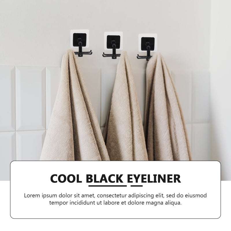 6pcs Wall-mounted Cookware Hooks Rotatable Storage Shelves Bathroom Hangers - Image 5