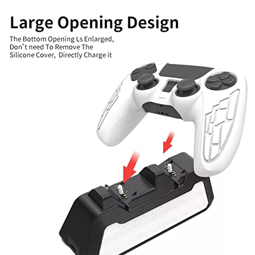 PSS Cover for PS5 Controller Silicone Skin Anti-Slip for PS5,Ergonomic Soft Rubber Protective Anti-Scratch Case for Play/Station 5 Wireless Controller with 2X Thumb Caps (Black) - Image 3