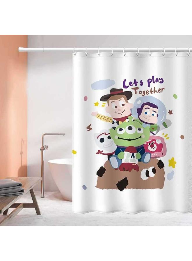 Bluejw Windproof Cotton Winter Bath Cover Genuine Shower Curtain Waterproof Toy Story Insulation Authorized Bath Door Curtain Toilet - Image 1