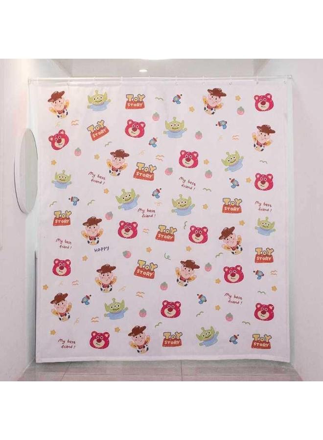 Bluejw Windproof Cotton Winter Bath Cover Genuine Shower Curtain Waterproof Toy Story Insulation Authorized Bath Door Curtain Toilet - Image 3