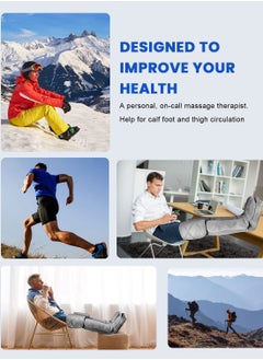 RENPHO Leg Massager With Heat For Circulation Air Compression Calf Thigh Foot Massage Adjustable Wraps Design  - Image 4