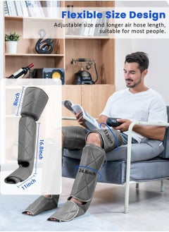 RENPHO Leg Massager With Heat For Circulation Air Compression Calf Thigh Foot Massage Adjustable Wraps Design  - Image 3
