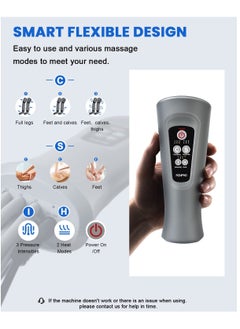 RENPHO Leg Massager With Heat For Circulation Air Compression Calf Thigh Foot Massage Adjustable Wraps Design  - Image 2