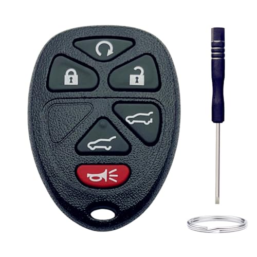 ADUDS Key Fob Shell Replacement for Chevy Tahoe Suburban Cadillac Escalade GMC Yukon 6 Button Car Keyless Entry Remote Control Key Fob Case Cover (6 Button) - Image 1