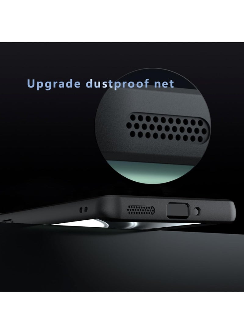 ماركة غير محددة - متوافق مع حافظة Realme GT NEO 6 / GT NEO6 SE/GT 6 / GT 6T شفافة، مقاومة للصدمات من الدرجة العسكرية ومضادة للاصفرار، حافظة هاتف واقية نحيفة وغطاء ممتص للصدمات كامل مع عدسة كاميرا واقية - أسود - Image 1