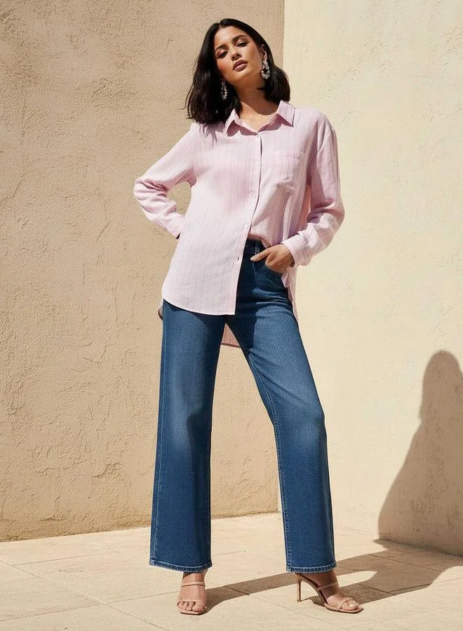 سبلاش فيڤ Regular Fit Shirt with Stripes