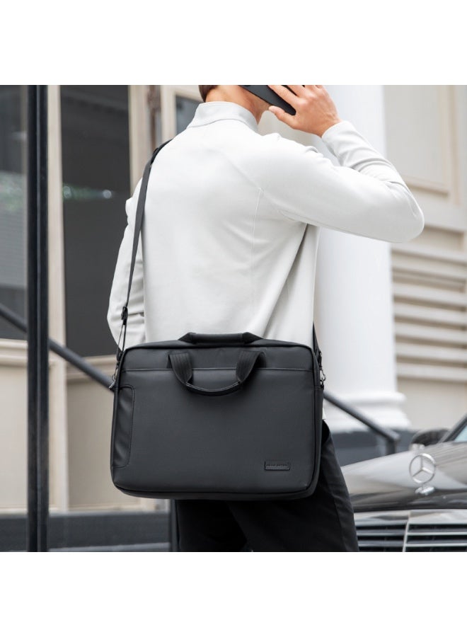 Mark Ryden MR-425X Black 14 Inch Business Laptop Briefcase for Men Water Resistant Oxford Fabric 360 Protection Crossbody and Hand Carry Office Bag - Image 2