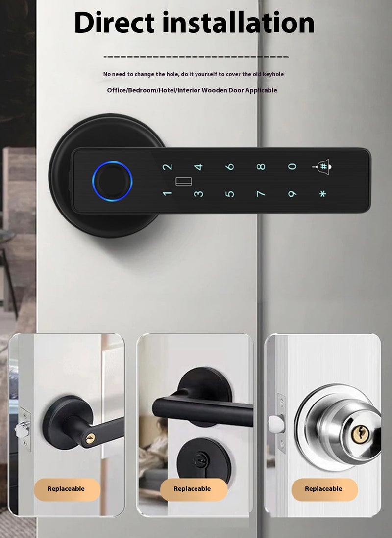 Sharpdo - Smart Door Lock, TuYa APP/  Fingerprint/Swipe Card/Password/Key - Image 1