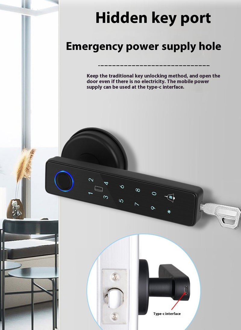 Sharpdo - Smart Door Lock, TuYa APP/  Fingerprint/Swipe Card/Password/Key - Image 1