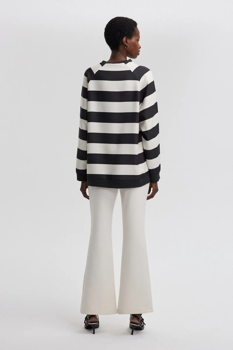 Touche Striped Crepe Tunic
