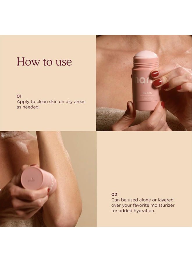 HANNI Fatty Body Moisturizer Stick with Fatty Acids, Travel Size Friendly Solid Lotion for Plumping and Hydration, Fragrance-Free and Safe for Sensitive Skin, 2.5 oz - Image 4