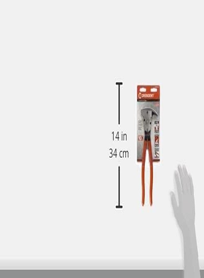 كريسنت كماشة سياج متينة بمقبض هلالي مائل، متينة، ومفصلة أسلاك ممتازة وقاطعة دبابيس - 193410CVNN-05-10 بوصة، لون أحمر - Image 3