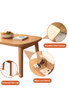 Perfii Compact and Stylish Folding Coffee Tables Wood Construction, Versatile for Living Room, Bedroom, Small Spaces, No Tool Assembly  - Image 4