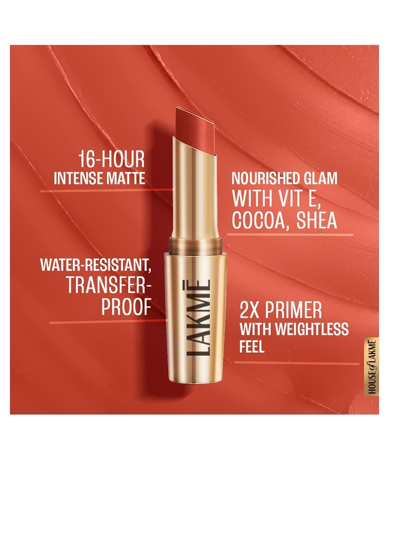 LAKMÉ 9TO5 Primer  Matte Lip Color Brick Blush 3.6 g