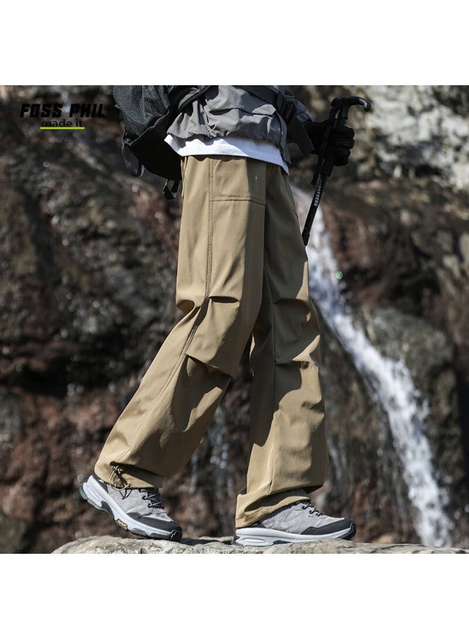 Foss Phil Men's American Workwear Pants Spring And Summer Loose Straight-leg Outdoor Assault Umbrella Trooper Sports Casual Pants 8398 Khaki L - Image 3