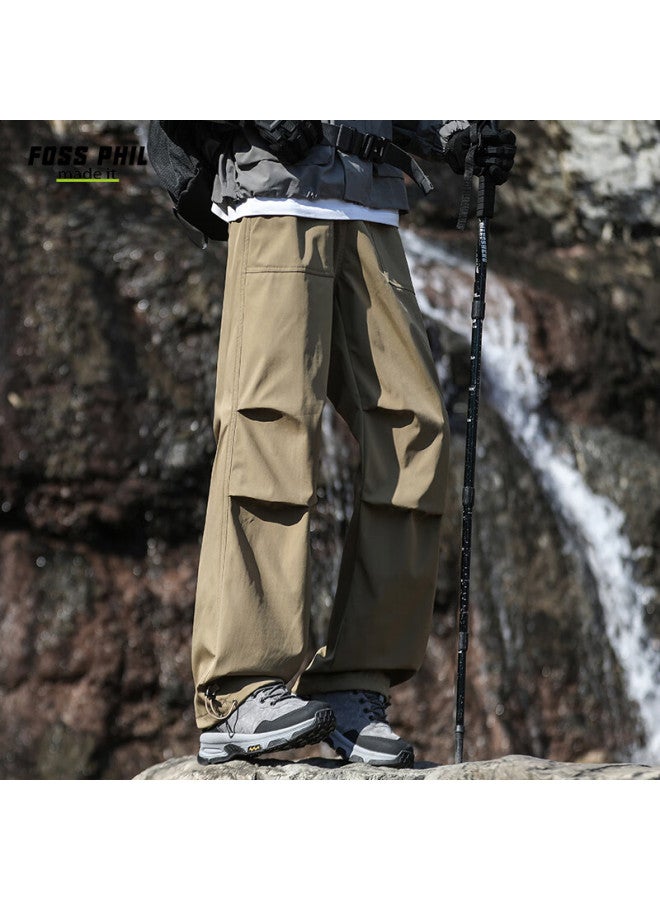 Foss Phil Men's American Workwear Pants Spring And Summer Loose Straight-leg Outdoor Assault Umbrella Trooper Sports Casual Pants 8398 Khaki L - Image 4