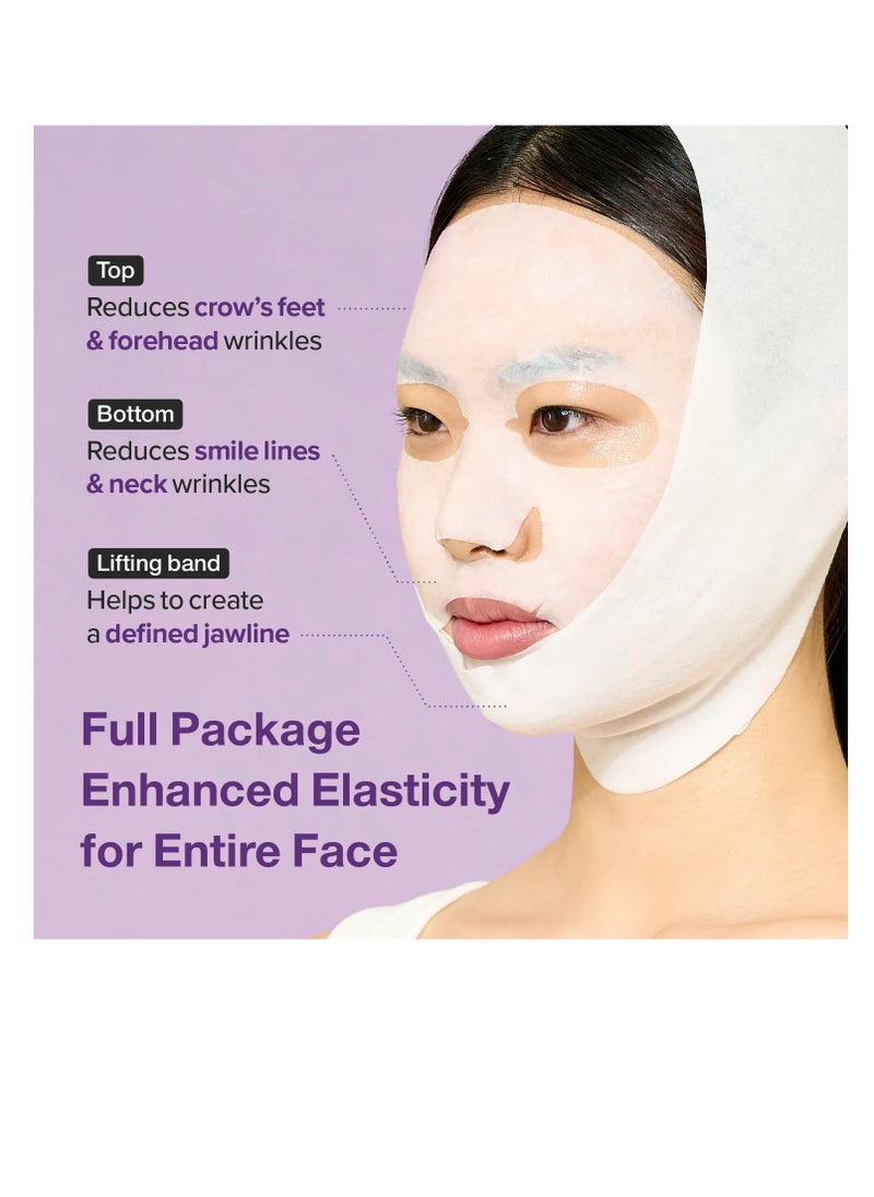 numbuzin Numbuzin No.9 Sheet Mask | NAD+ BIO Lifting-sil Full Face Mask | Improves Double chin, Jawline, jowls, Wrinkles, Neck Lines | Peptides, NAD+, Collagen | Skin Lifting, Firmness | 4 Sheets+Lifting Band  - Image 4