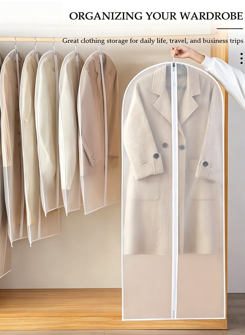 BESTPEAK 10 Pack Clear Garment Bags for Hanging Clothes with Full Zipper, Dust Proof Clothes Bag Travel Hanging Garment Bags for Closet Storage, Suit Bags for Long Clothes 60*120cm - Image 3