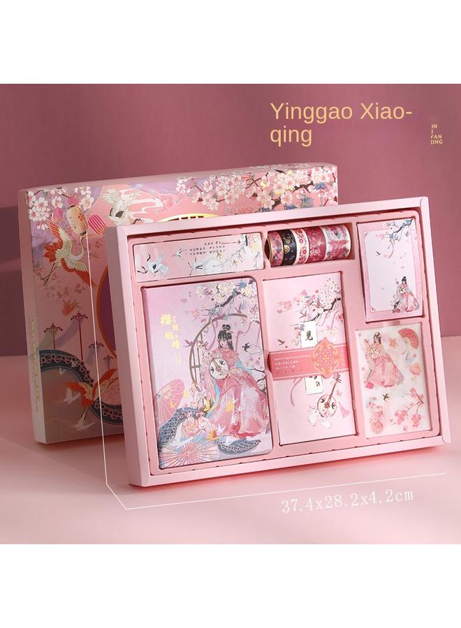 Bluejw DHZ Chinese Style Hand Book Gift Box High Color Value Antique Hand Book Tool Suit Cute Girl Heart Notes - Image 1