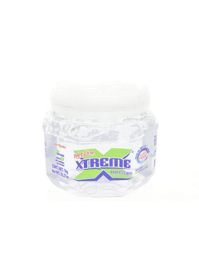 Wetline Wet Line Xtreme Professional Mexican Hair Styling Gel Clear Cap 35.27 Oz / 1 Kg With Aloe (Directions And Ingredients In Spanish) 