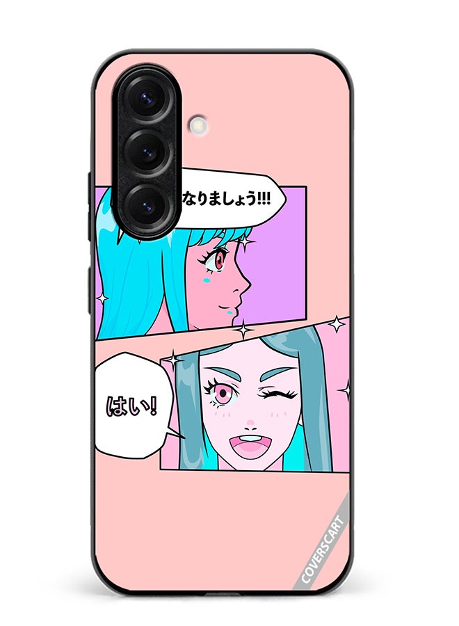 Protective Case Cover For Samsung Galaxy S25 Plus Cute Pastel Collage With Manga Comics Frames With Anime Characters Design Multicolour