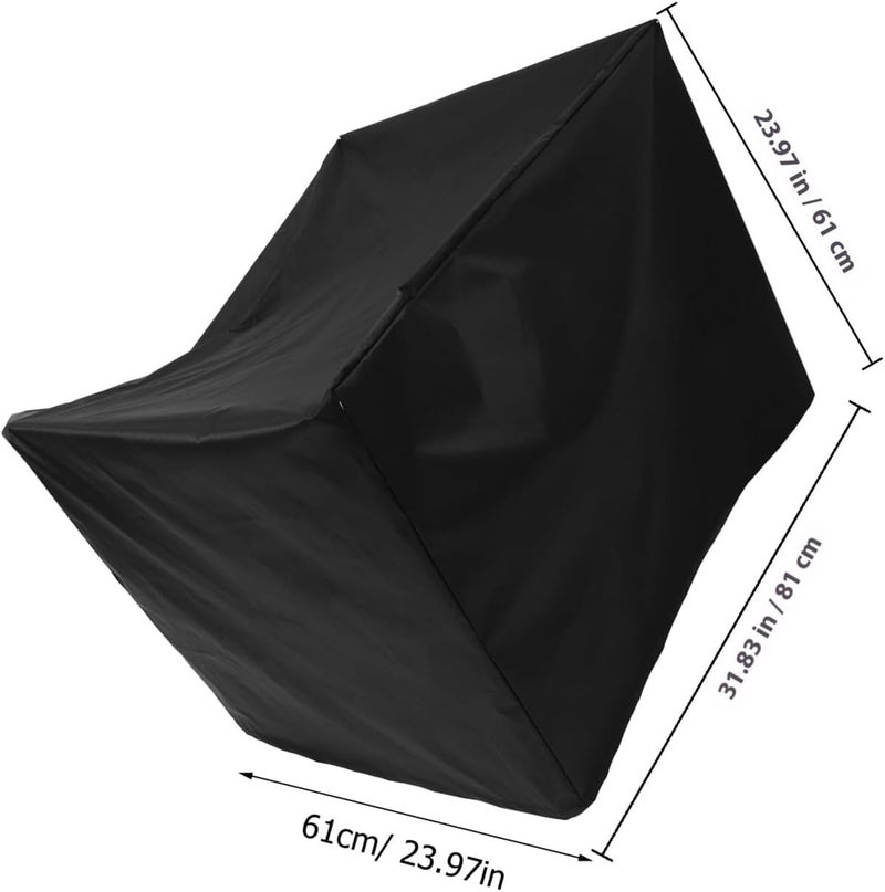 UKCOCO Waterproof Generator Cover 81x61x61cm Black, Windproof Protective Cover for Outdoor Portable Generators, Heavy-duty Rainproof Storage Accessory - Image 2