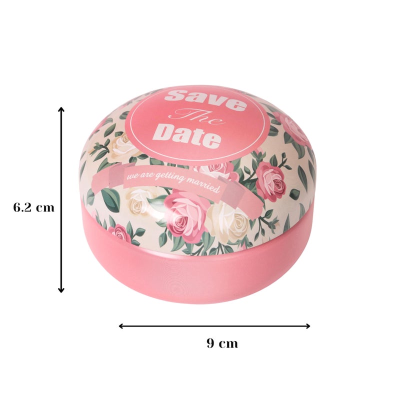Tinplate Storage Jar for Candles, Accessories, Coins, Beads – Reusable, Anti-Rust, 120ml SET OF 3 (Pink) - Image 2