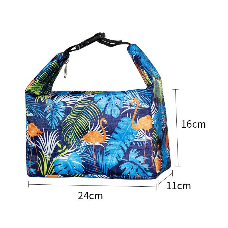 Thermal Insulated Lunch Bag with Print and Buckle Closure - Image 1