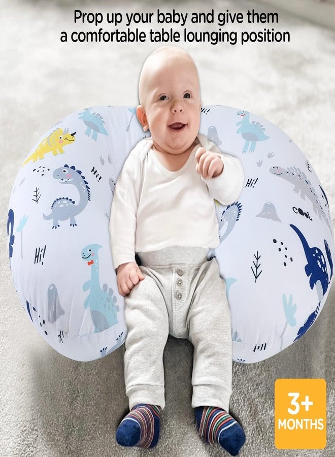 LittleDuds Baby Feeding Pillow for New Born Baby, Breastfeeding & Nursing Pillow with Removable Cover, Infant Support Cushion for 0–24 Months, Tummy Time Pillow | Cottage Care (Dinosaurs World) - Image 4