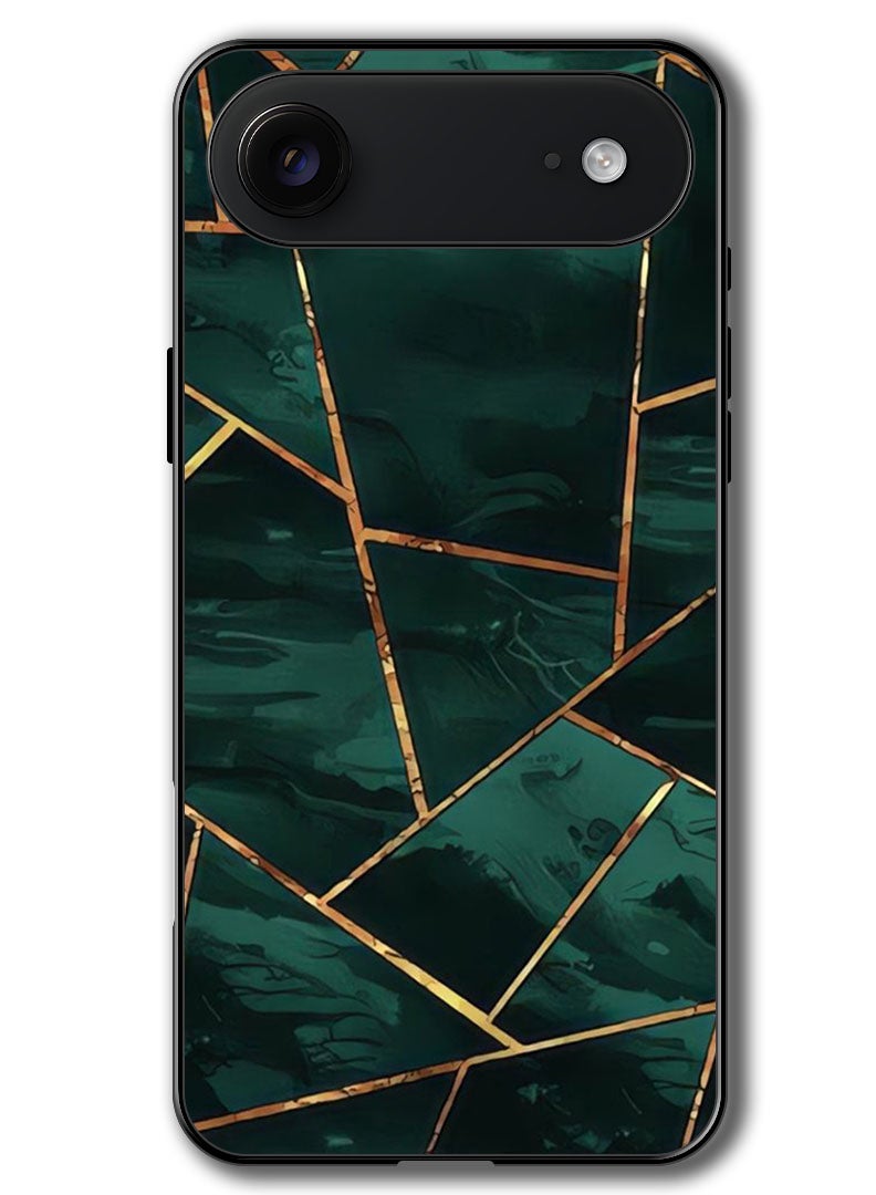 Theodor Case Compatible with Apple iPhone 17 Air 6.5 Inch Protection Shockproof Bumper Cover Green Pattern - Image 1