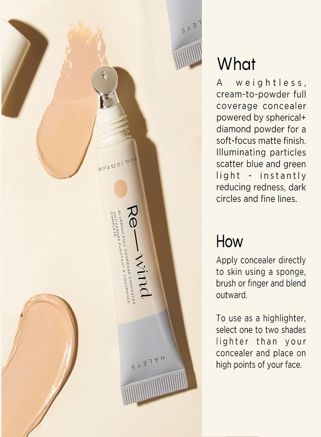 HALEYS Re-wind Concealer & Re-mix Beauty Blender Set (Light/Medium-Warm): Full Coverage Brightening Concealer + Latex-Free Makeup Sponge, Blurring, Longwear, Non-Caking, Smooth Soft-Matte Finish - Image 3
